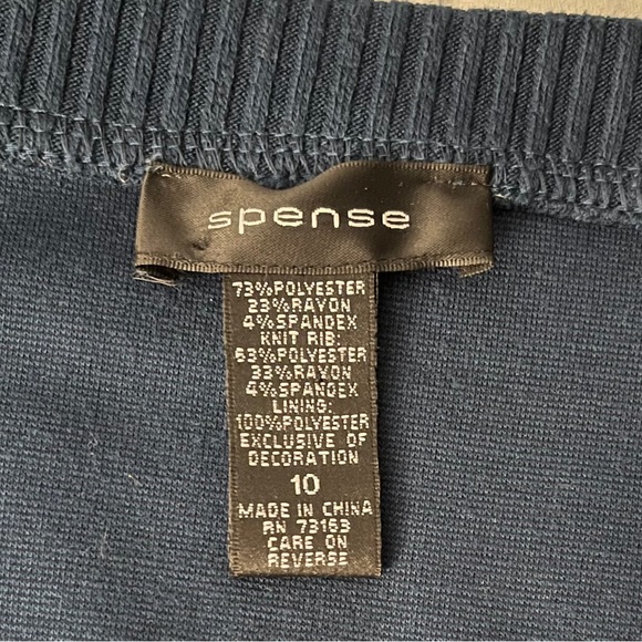 Spense Women’s Dress Dark Teal, Zip-Up at Bust,  Gathered Mid-section, Size 10 - Picture 4 of 4